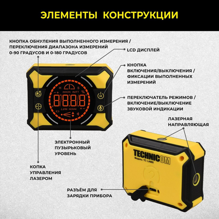 Лазерный уровень с угломером