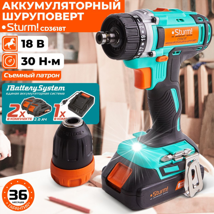 Шуруповерт со сменными патронами